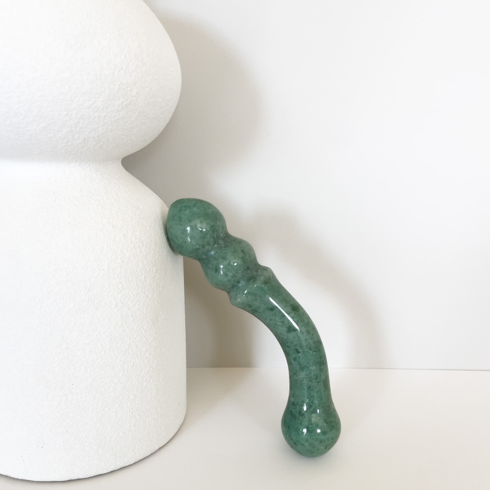 Double Head Green Aventurine Evolve Pleasure Wand